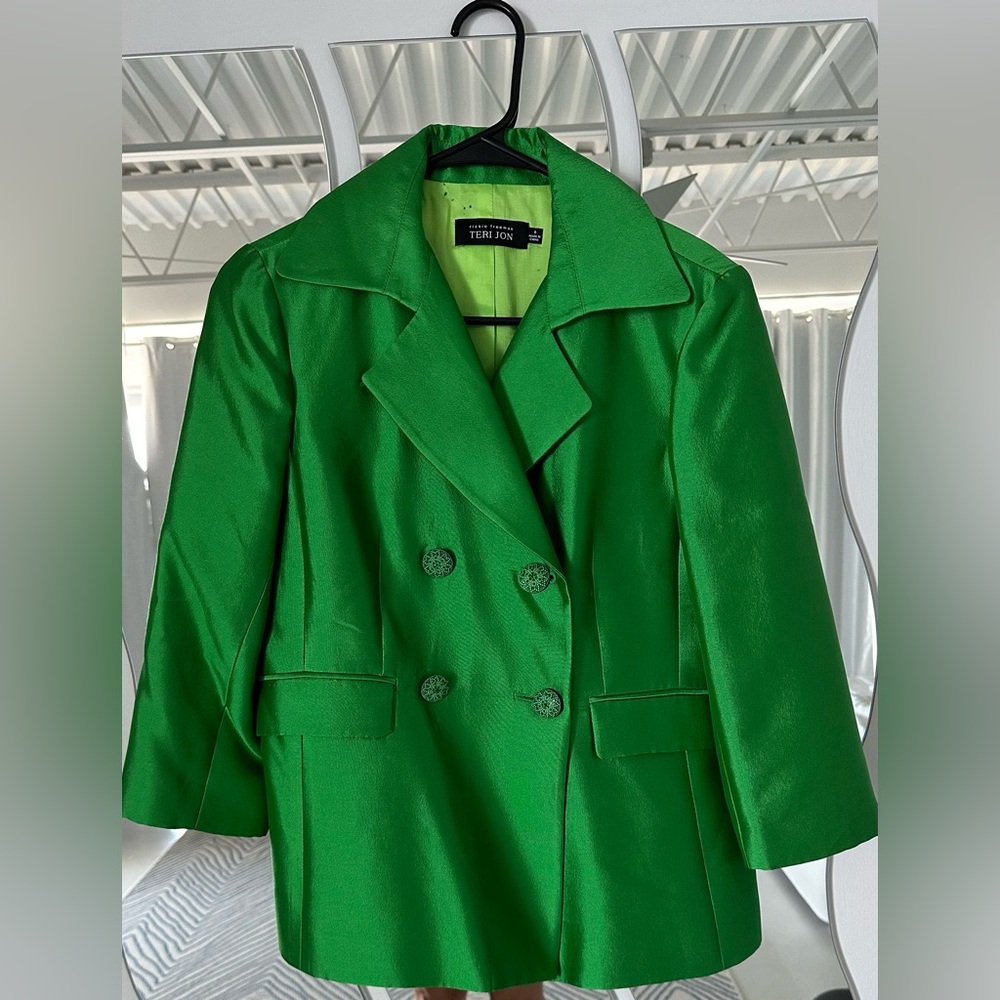 Beautiful green silk wool jacket